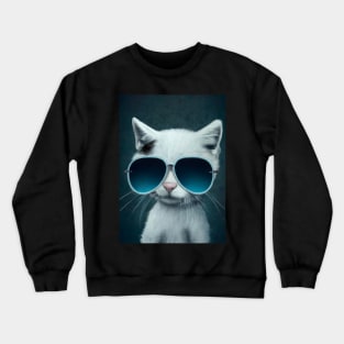 Cat with Sunglasses Crewneck Sweatshirt